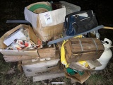 allet of lightbulbs and wood boxes