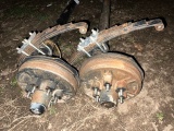 pair of heavy duty axels for trailer