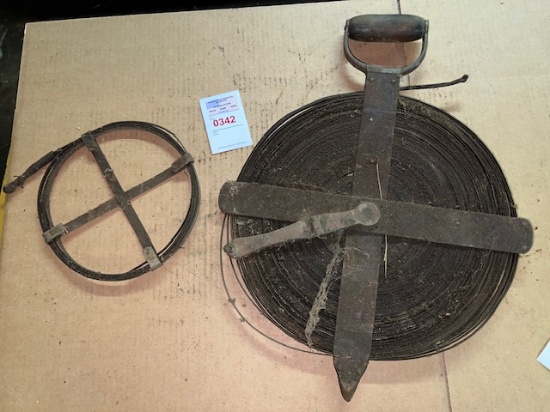 2 antique drain snakes