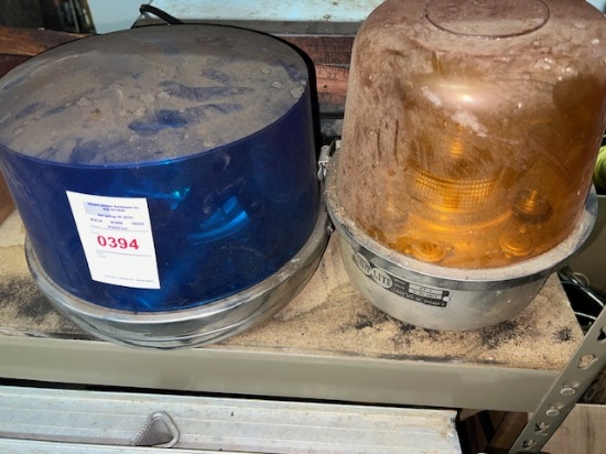 emergency light, blue emergency light amber