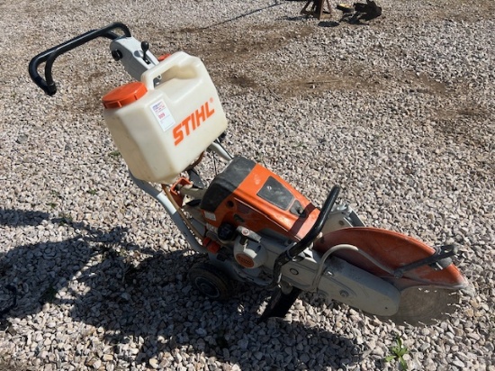Stihl Cutquik Base Cart and  stihl TS800 demo saw, Water Tank cart for concrete saw