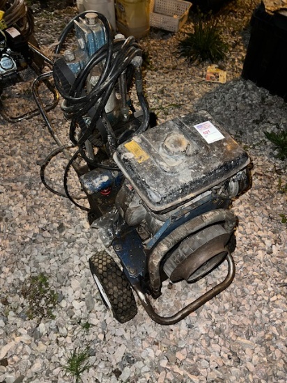 Gas operated paint sprayer