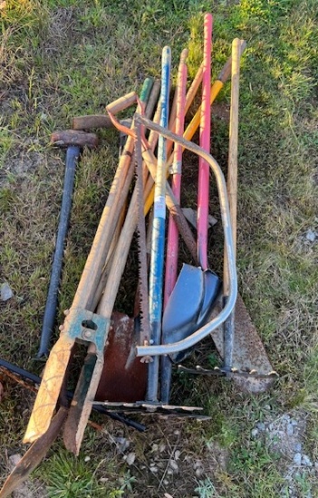 Yard Tools - Posthole diggers, shovel and misc.
