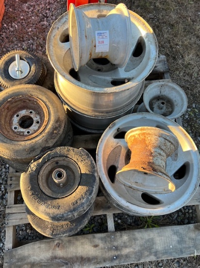Tires and Rims - pallet of tires and rims only