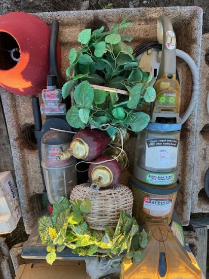 Misc houseware items - Bissell, Lamps , Artificial plants