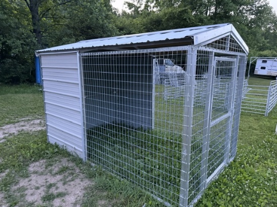Chicken house with welded frame and welded wire