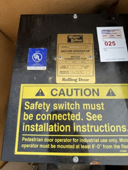 Wayne Dalton Rolling Garage Door Opener - New Old Stock