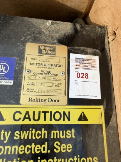 New old stock -WAYNE DALTON ROLLING GARAGE DOOR OPENER MODEL MH22 1 HP 115V 150 FT LBS/SEC
