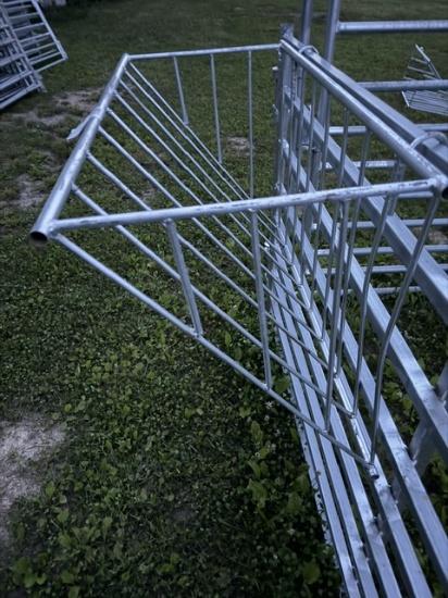 hanging hay feeder -galvanized steel