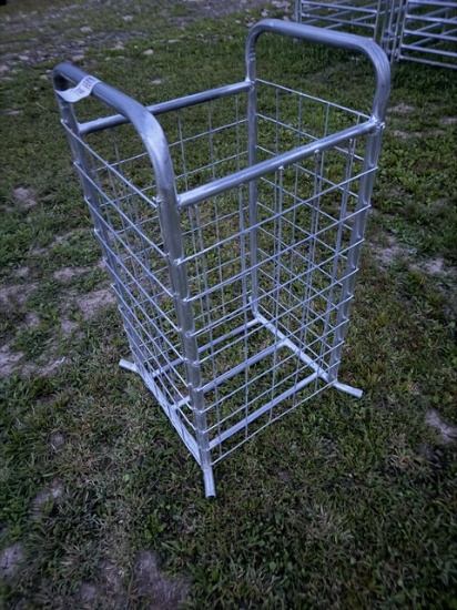 Square bale hay feeder -galvanized steel