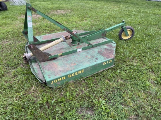 513 John Deere 5ft rotary mower with chains 3 pt good mower