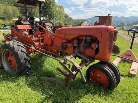Allis Chalmers C Antique tractor with cultivators