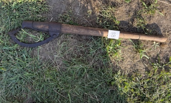 antique peavey for rotating logs for a sawmill