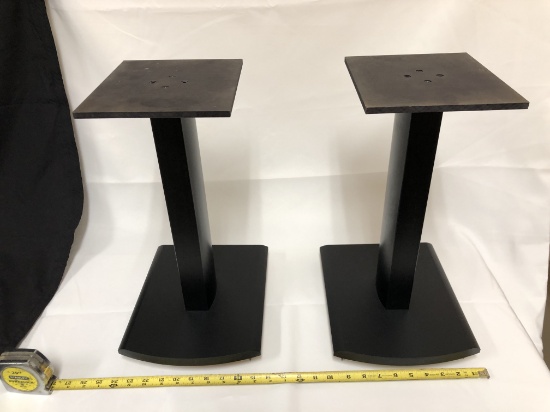 18" Black Steel Speaker Stands