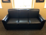 Designer Black Leather Couch