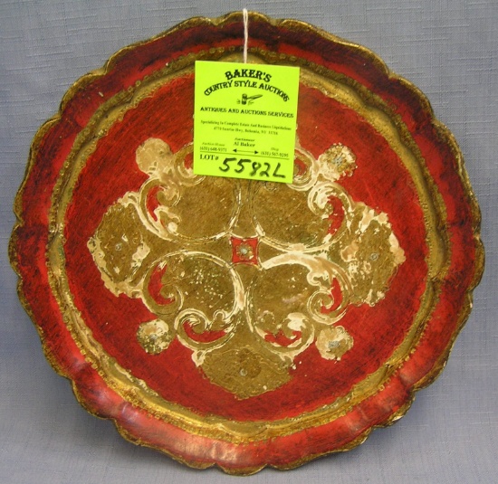 Early wood decorative plate