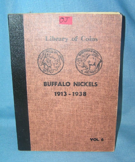 Collection of 17 Buffalo nickels in collector's book