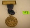 Antique fire department medal and ribbon set