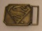 DC comics solid brass Superman belt buckle