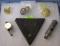 Early policeman buttons, whistles&leather case