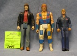 Group of three vintage action figures