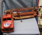 Large Structo Toys fire department ladder truck
