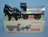 Texaco horse drawn tanker delivery bank