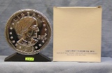 Vintage cast metal Susan B. Anthony coin bank