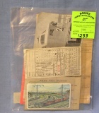 Group of vintage rail road collectibles