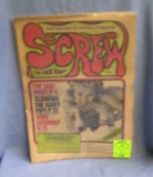 Group of 4 vintage Screw erotica newspapers