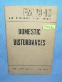 Domestic Disturbances War Dept Field Manuel 1945