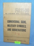 WWII Conventional signs and abbreviations book