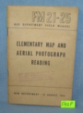 WWII elementary map and ariel photograph book