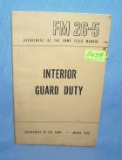 Interior guard duty Dept. of the Army