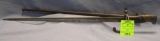 Antique bayonet with scabbard dated 1878