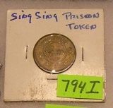 Early Sing Sing Prison token