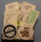 Group of vintage golf collectibles