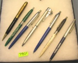 Group of vintage pens many with advertising