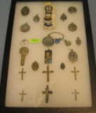 Large collection of early religious medals