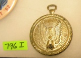 Amer. eagle themed pocket watch shaped fob
