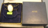 Avon brass and pearl shaped bracelet