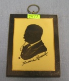 Theodore Roosevelt silhouette wall plaque