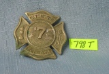Antique Patchogue NY fire dept badge
