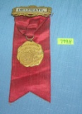 Antique fireman’s convention badge and ribbon