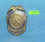 Early State of NY Fireman’s gold plated badge