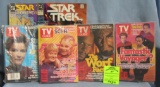 Collection of vintage Star Trek TV guides and comics
