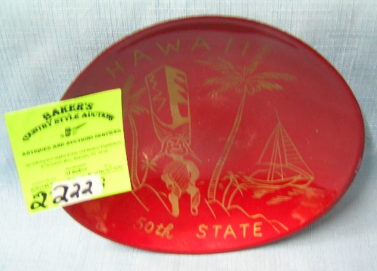 Vintage 50th state Hawaii souvenir bowl