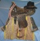 Vintage leather western saddle and accessories