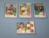 Group of 4 vintage 1973 Topps all star baseball cards