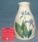 Hand painted and glazed earthenware vase